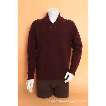 Yak Wool/Cashmere V Neck Pullover Long Sleeve Sweater/Garment/Clothing/Knitwear